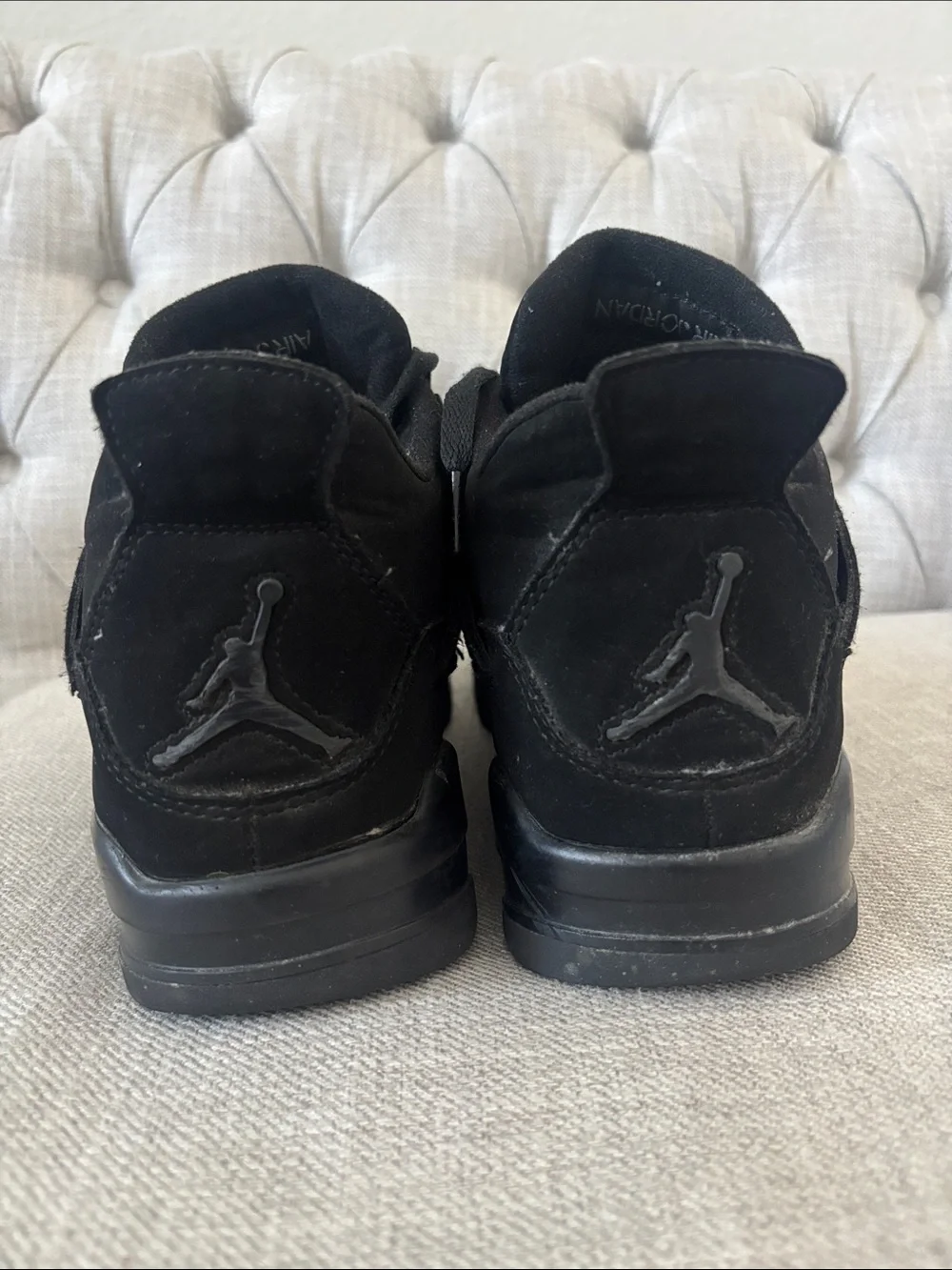 Jordan Men's All-Black Retro 4 Sneakers